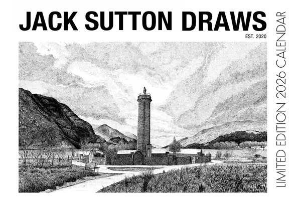 Jack Sutton Draws 2026 Ltd Ed. Calendar.